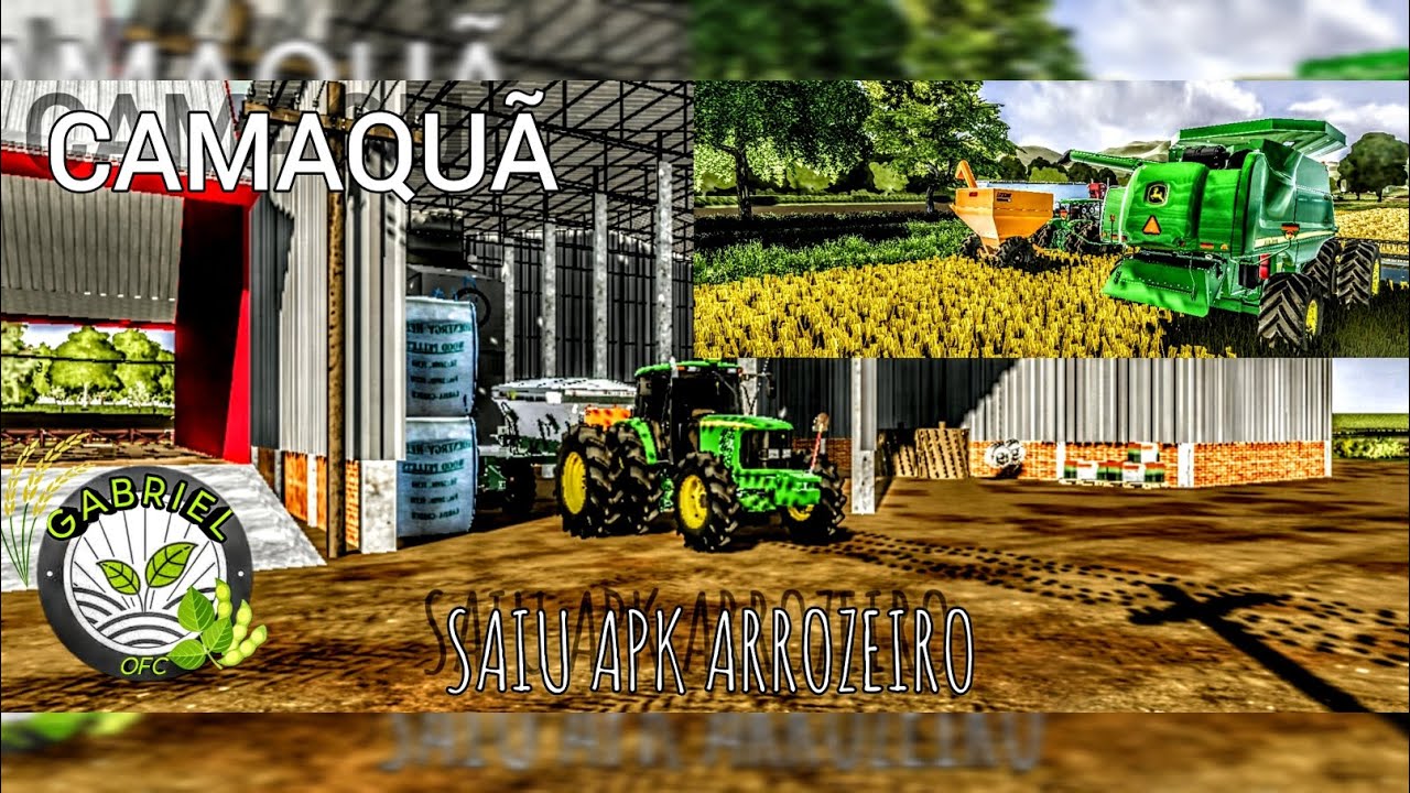 FS 20 SAIUU APK ARROZEIRO NO MAPA CAMAQUÃ #viralvideo #fs20 #fyp #rice #1k
