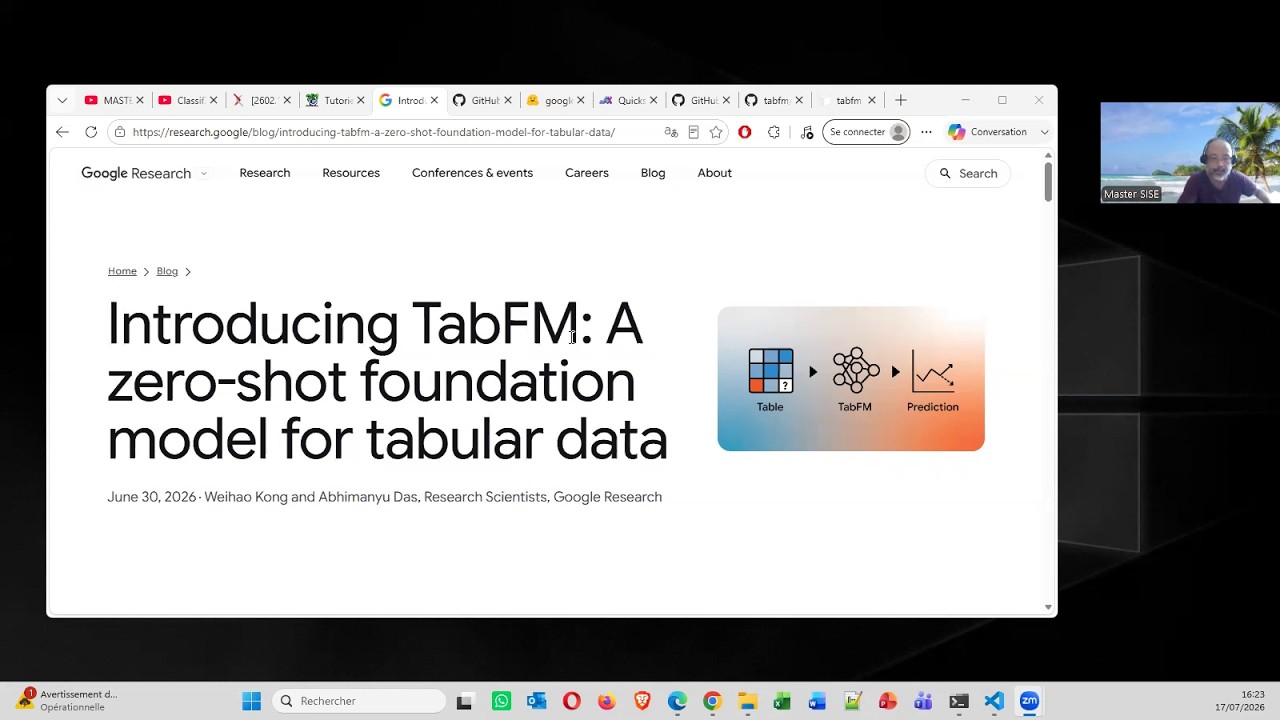 TabFM &ndash; Tabular Foundation Model pour le classement (tabfm[jax] / Python)
