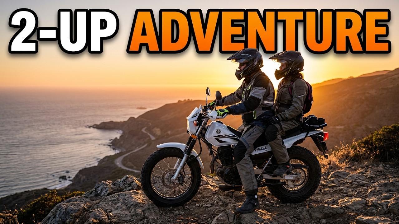 Riding 2-Up on a TW200 in Central California | Scenic Motorcycle Adventure