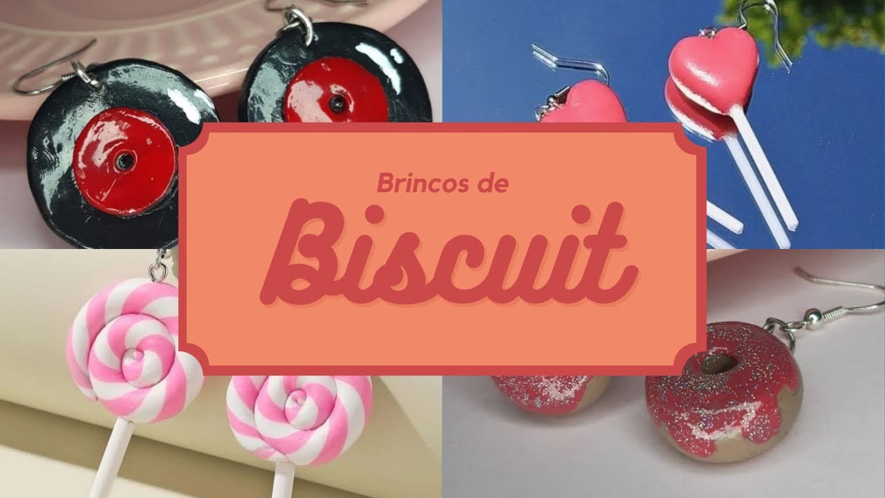 DIY brincos de biscuit/marshmallow 🍫  #brincos #brincosartesanais #biscuit