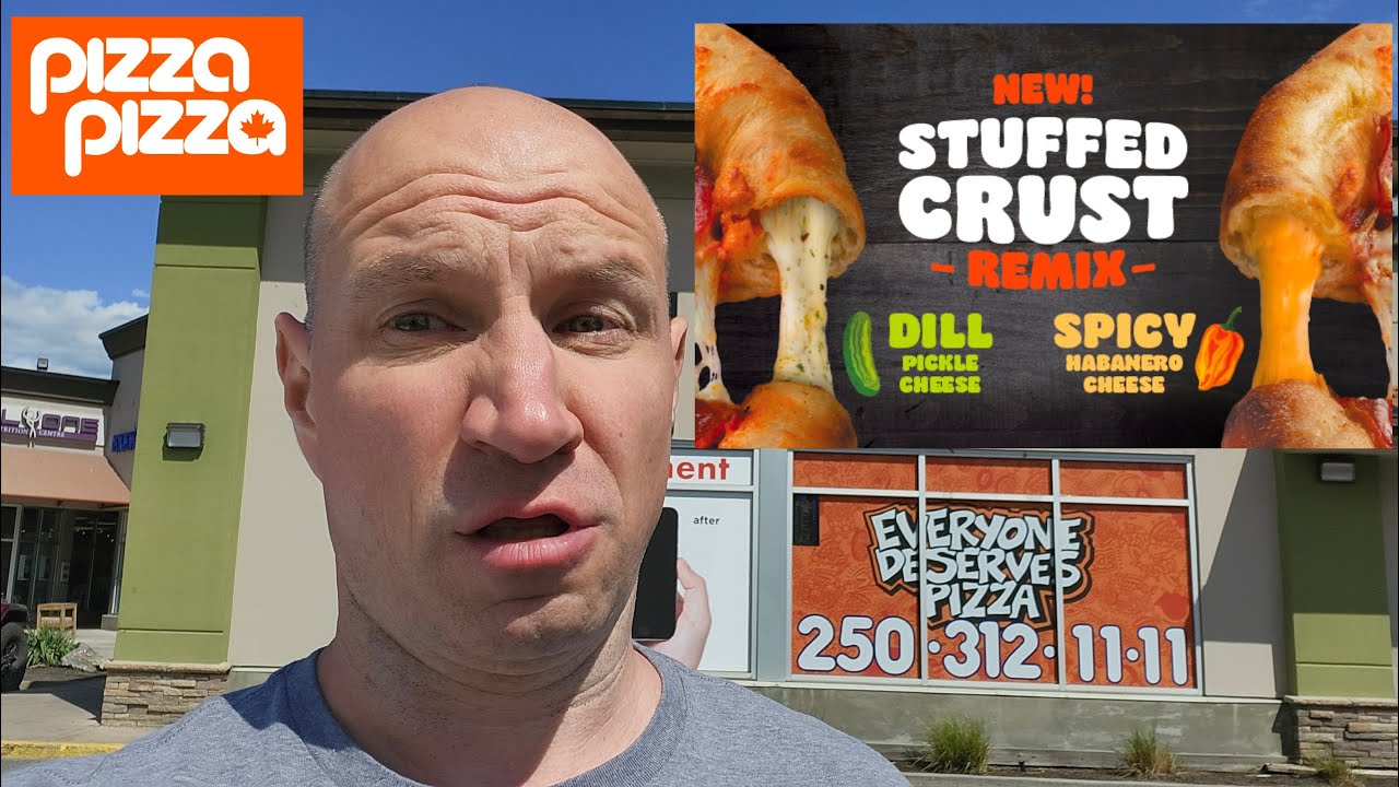 Pizza Pizza's New Dill Pickle & Spicy Habanero Stuffed Crust Pizza!