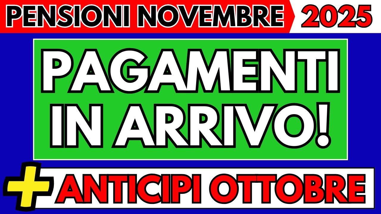 Chi ricever&agrave; la pensione prima del 3 novembre 2025? Scopri subito!