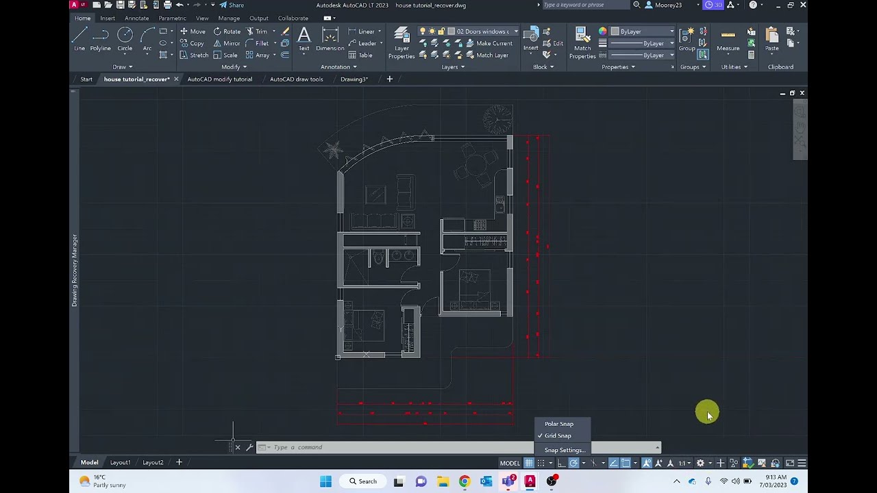 AutoCAD LT  - Introduction to workspace