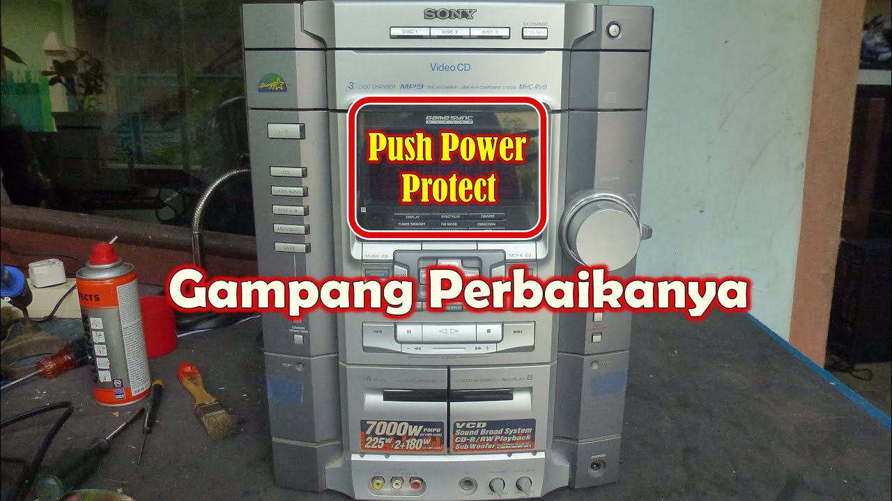 Service Sony Mini Hifi Componen System MHC-RV8 Rusak Protect