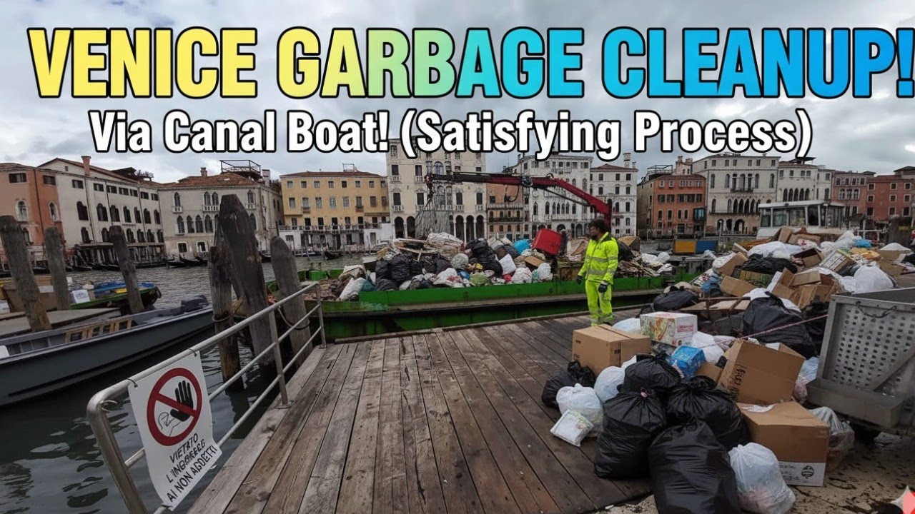 Trash in Venice? Watch How Boats Clean It All Up!
