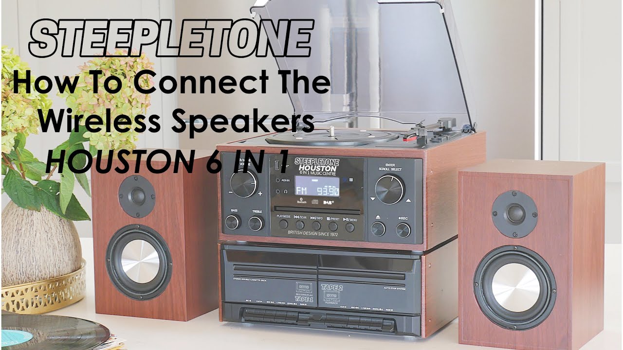Steepletone Houston 6 in 1 Music Centre - How To Connect The Speakers