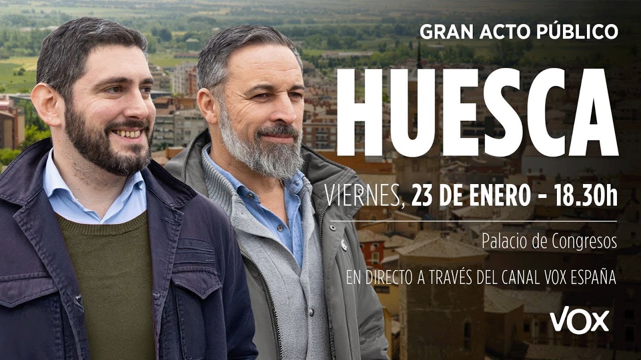 Gran Acto en Huesca con Santiago Abascal