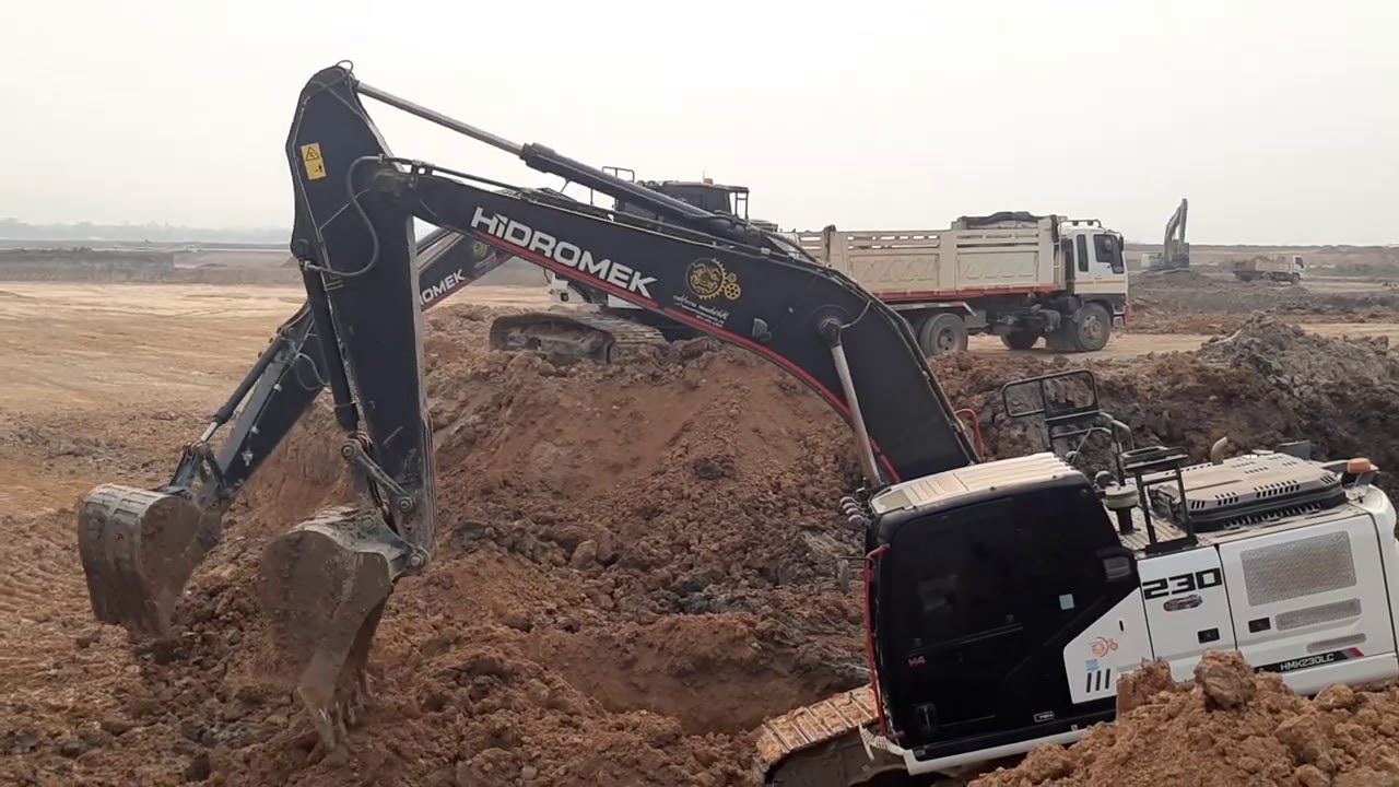 สดๆแพคคู่ HIDROMEK HMK230LC อัดเต็มกล่อง FN2126 NKR เวสสุวรรณ จัดให้ excavator and truck EP.8136
