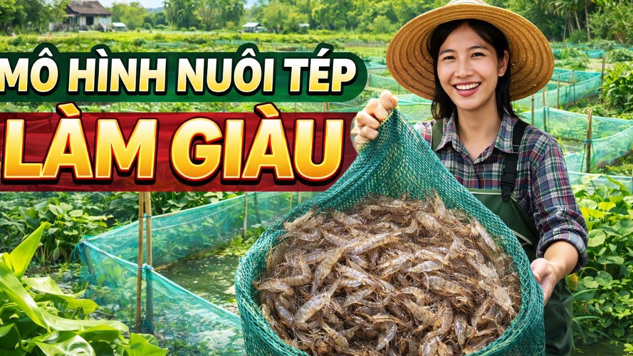 Chỉ Một Cái Ao Nhỏ, Nhiều Người Đang Kiếm Tiền Nhờ Nuôi Tép