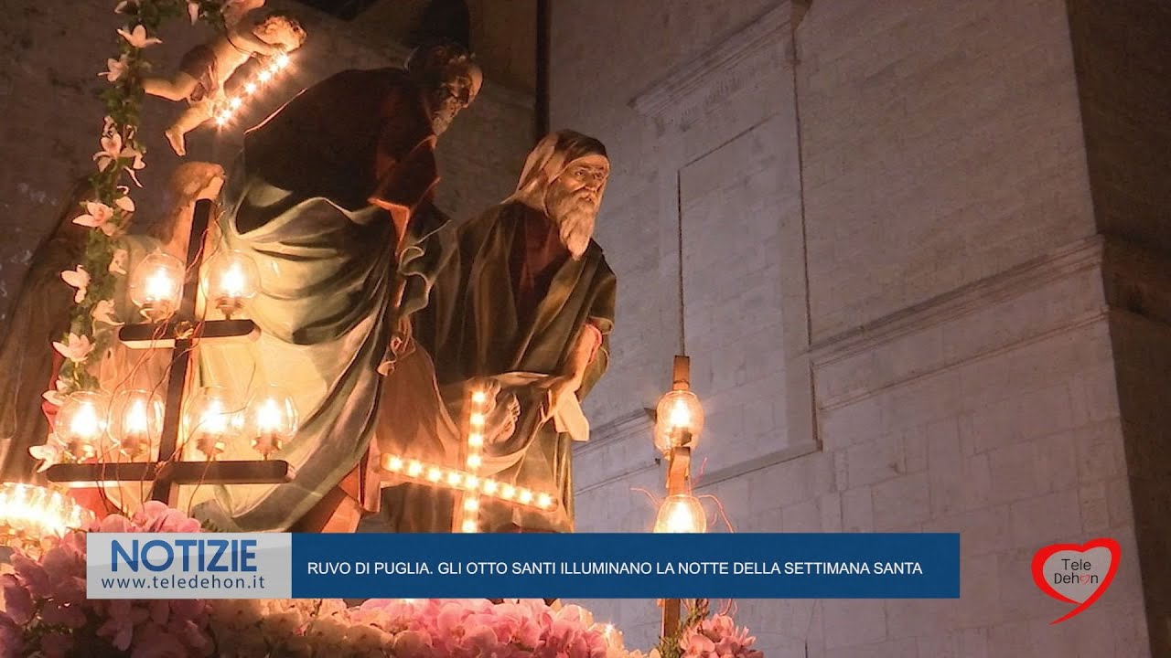 Ruvo di Puglia. Gli otto santi illuminano la notte della Settimana Santa