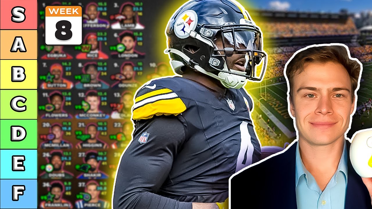 Top 40 Wide Receiver Rankings & Tiers - Week 8 Fantasy Football
