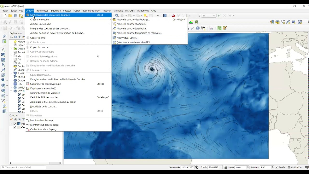 QGIS 3 : visualisation et export de données mesh (maillage)
