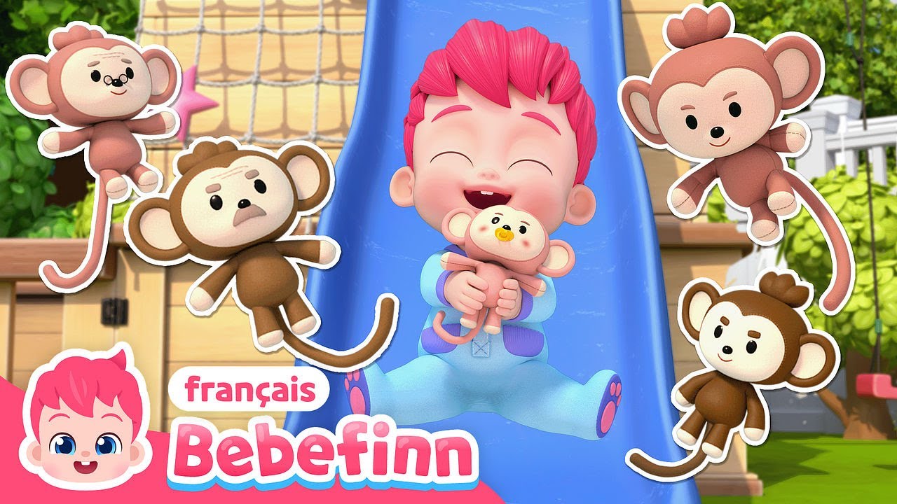🐒Cinq Petits Singes Sautent sur le Lit | EP60 | Chanter avec Bebefinn👶 Chansons pour Enfants