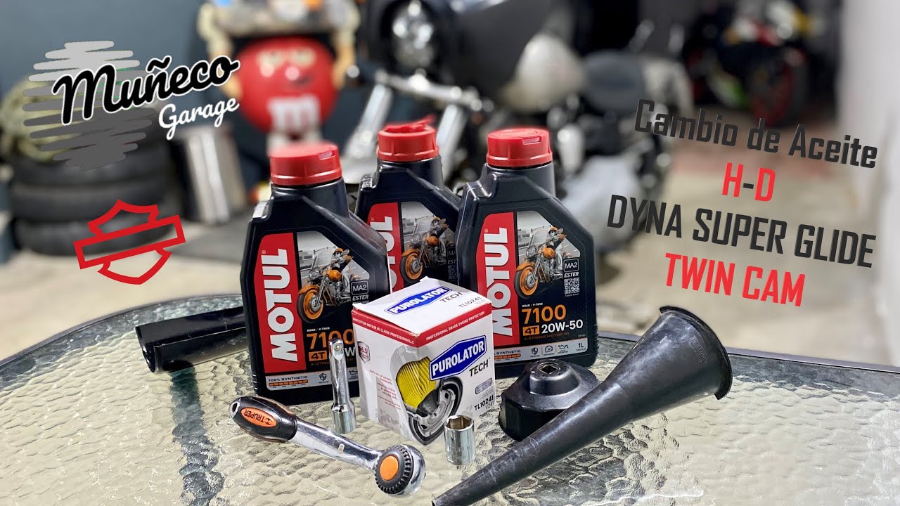Cambio de Aceite de Motor Twin Cam Harley Davidson  Dyna Super Glide