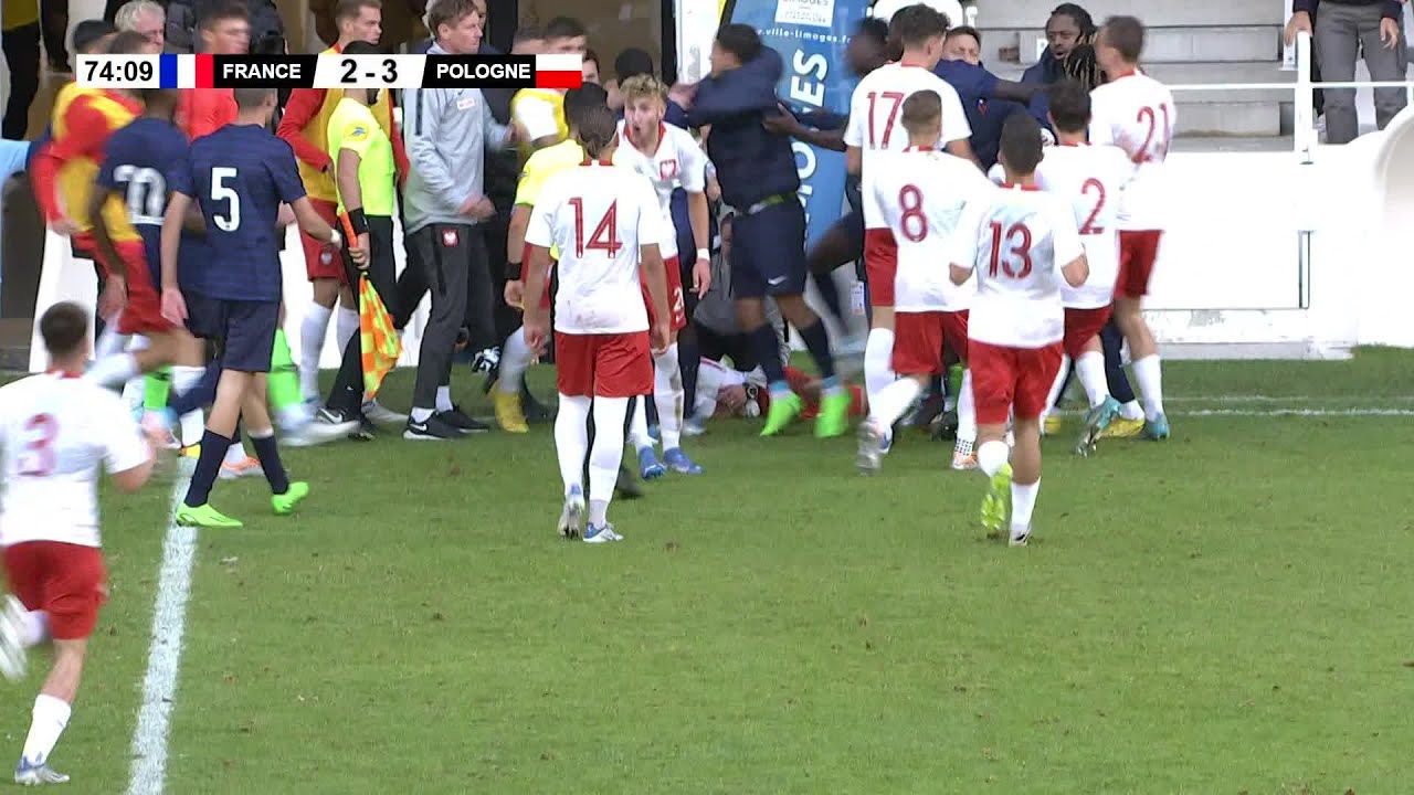 FOOTBALL. Match stoppé, 4 cartons rouges contre la France lors du tournoi U18 à Limoges