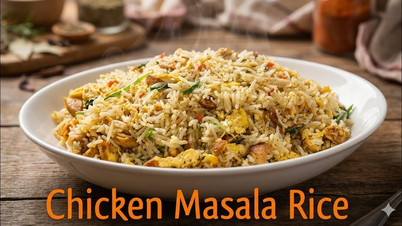 චිකන් මසාලා බත් - Chicken Masala Rice 