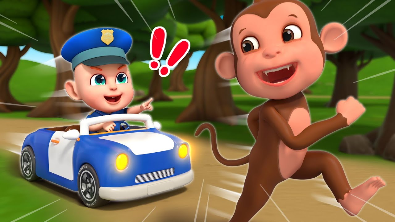 Police Chase Thief - Baby Police Song | Police Cartoon | Nursery Rhymes & Kids Song