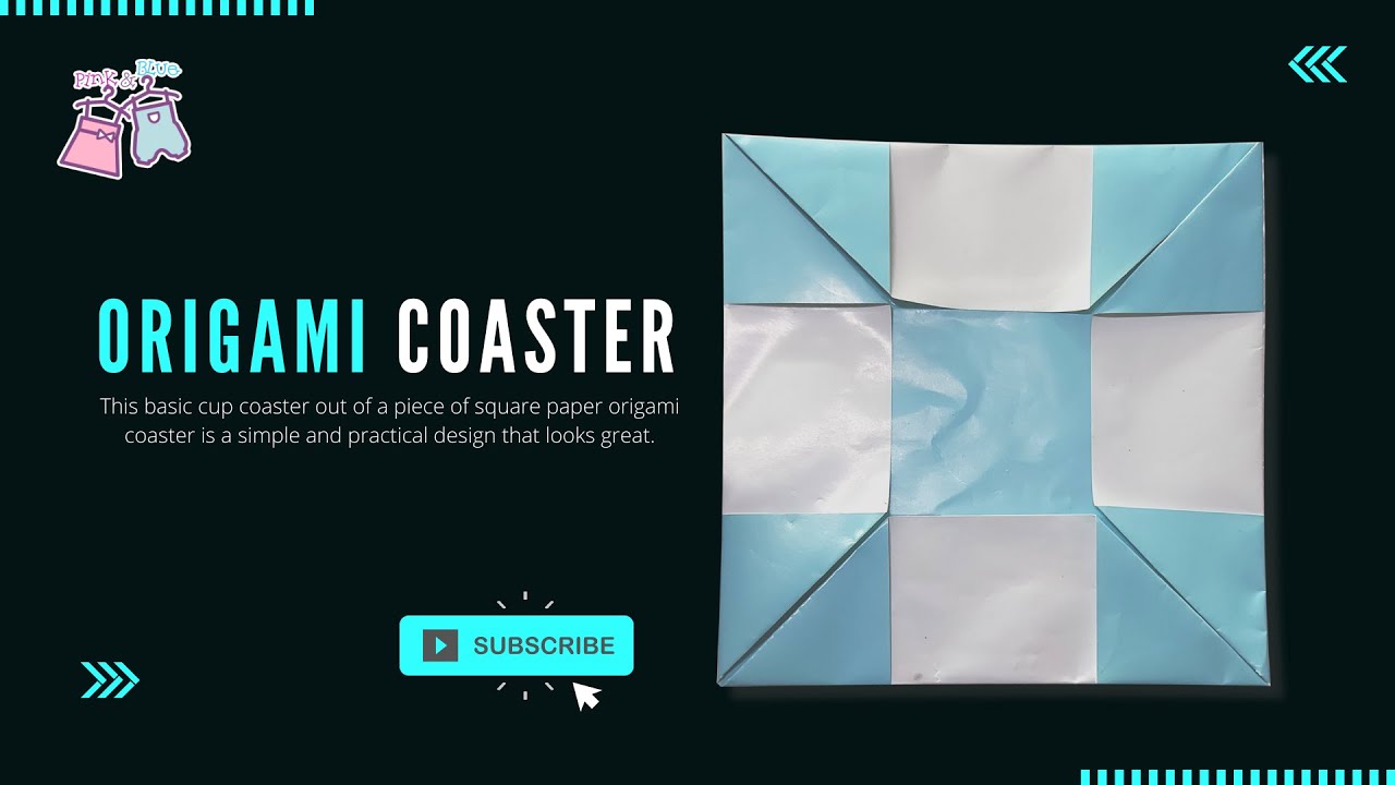 Origami Coaster/ How to make coaster using paper/ How to fold origami coaster