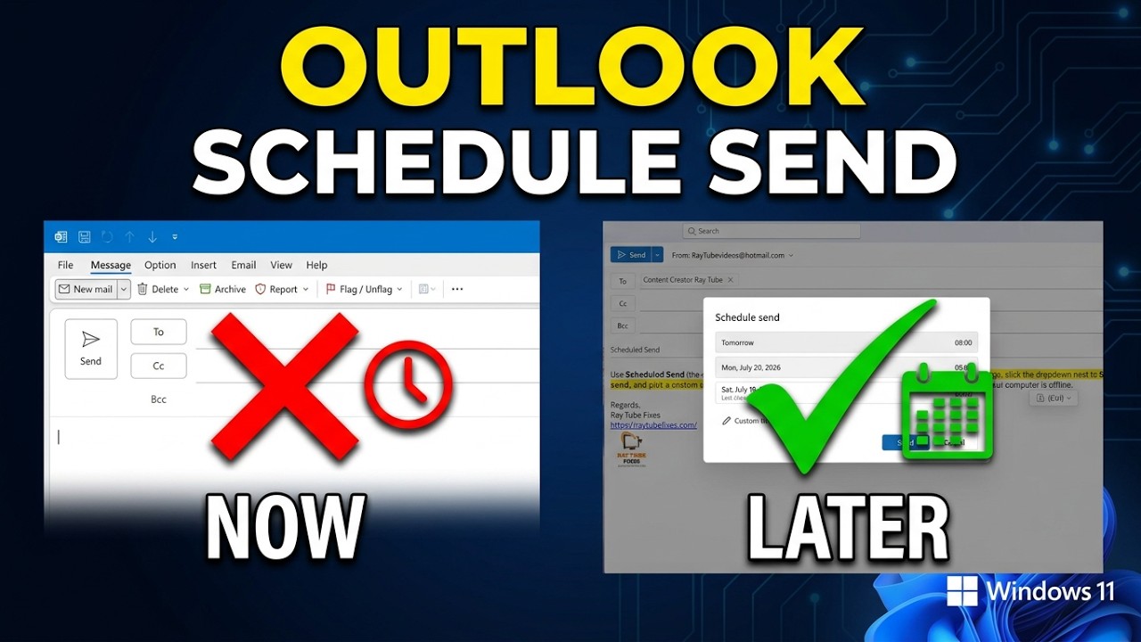 Stop Sending Emails Immediately! | Outlook Scheduled Send (New & Web)
