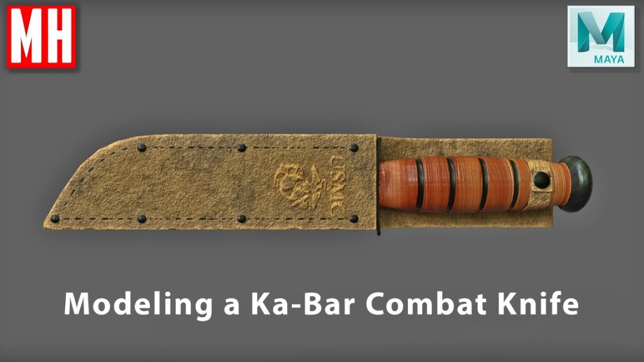 How to model a 3D Ka-Bar COMBAT KNIFE in Maya 2018 ( Part 1 of 3 )
