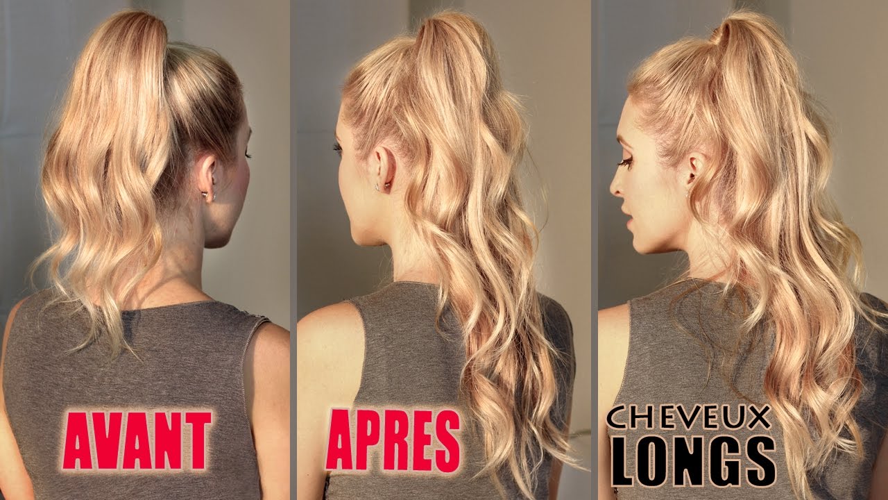 Des cheveux longs en 2 min SANS extensions ❤ Tuto coiffure ARIANA GRANDE