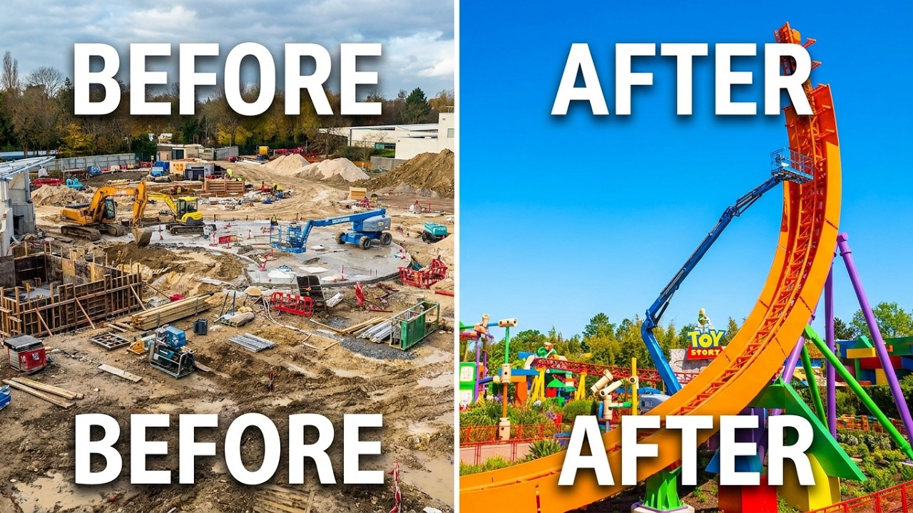 Toy Story Playland at Disneyland Paris construction timelapse