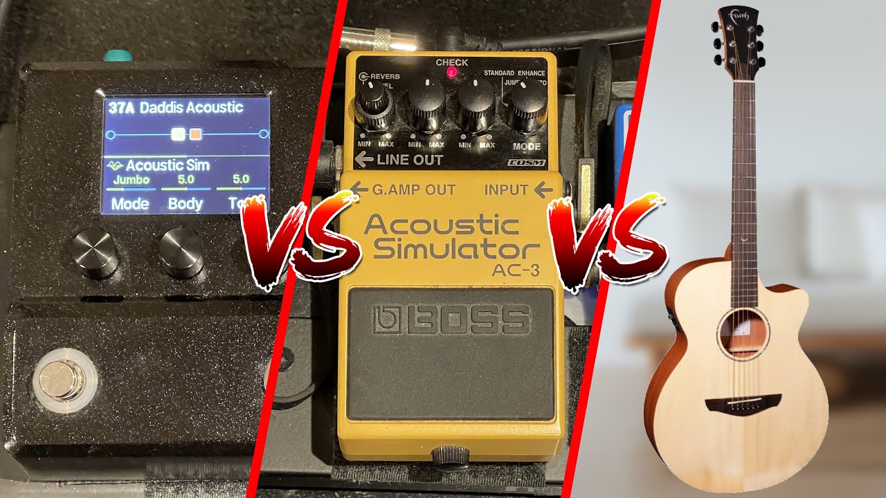 Acoustic Simulators - HX Stomp vs Boss AC-3 vs Real Acoustic