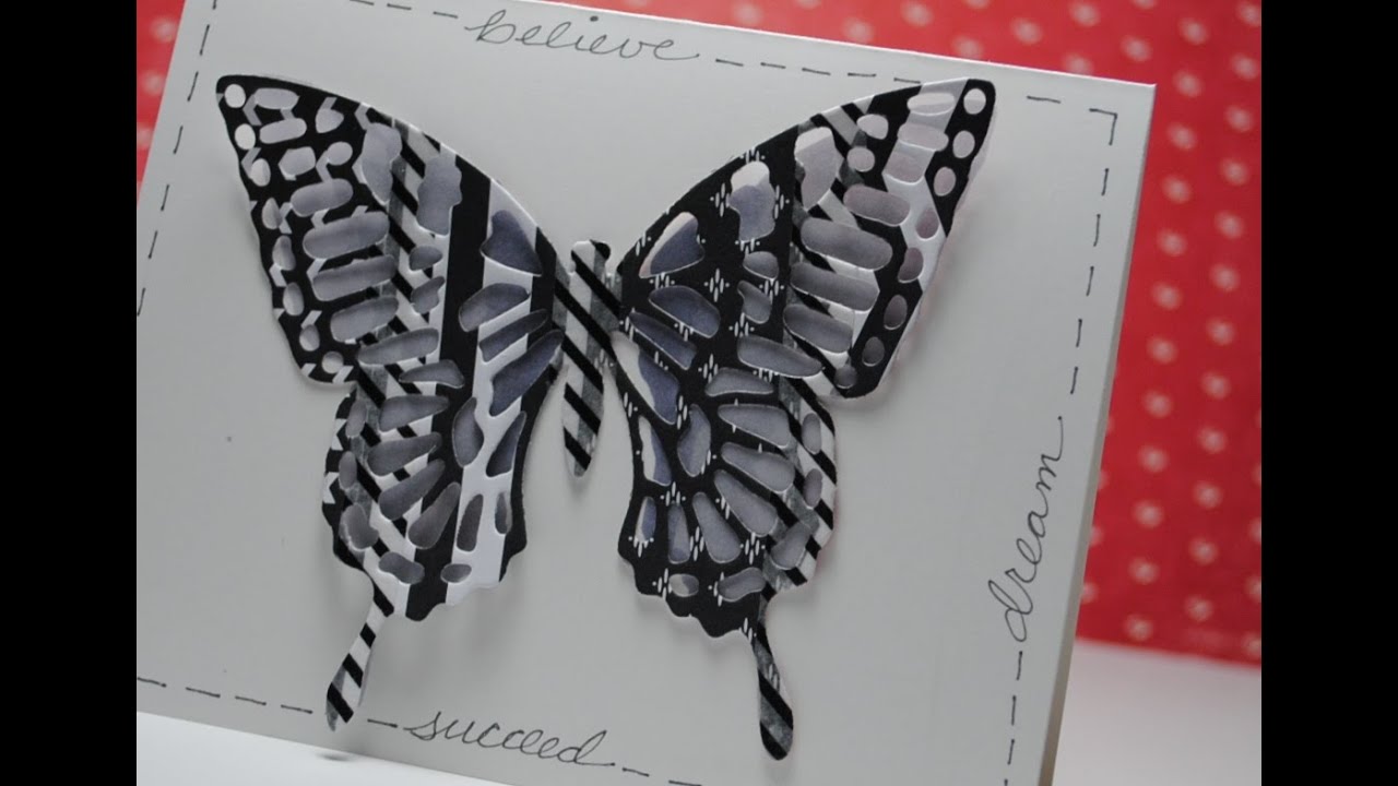 Stampin' Up! Butterfly Thinlits in several patterned papers