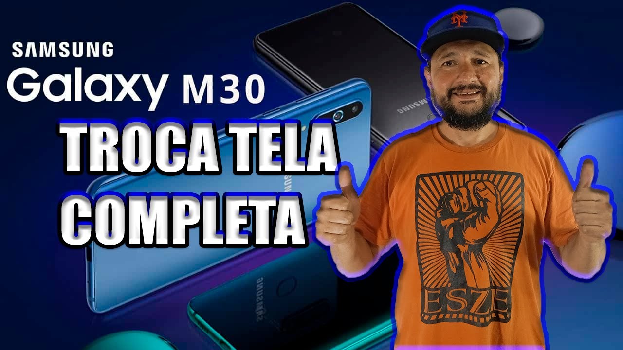 Como trocar a tela do Samsung M30 (Completa com aro)