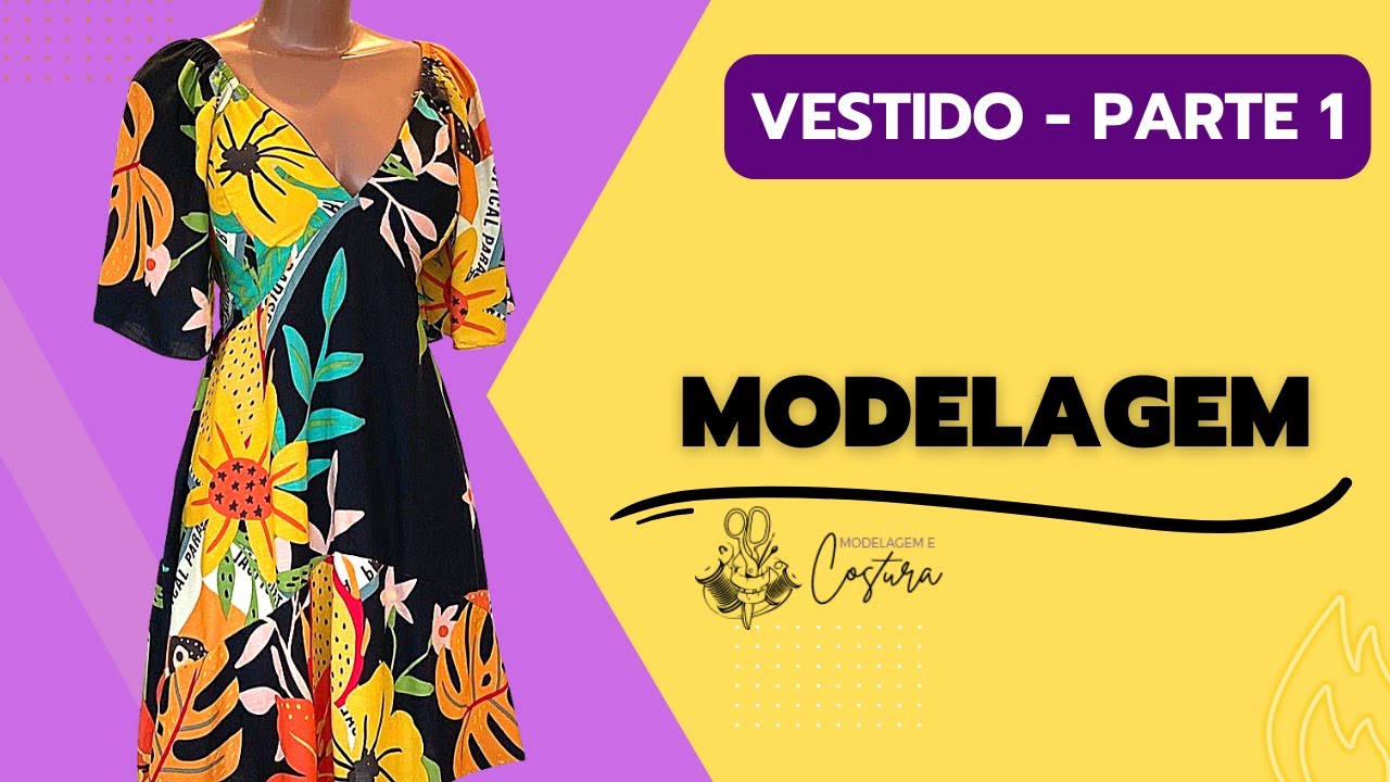 VESTIDO SOLTINHO COM RECORTE ABAIXO DO BUSTO + BABADO  NA BARRA │VIVIANE PRATES