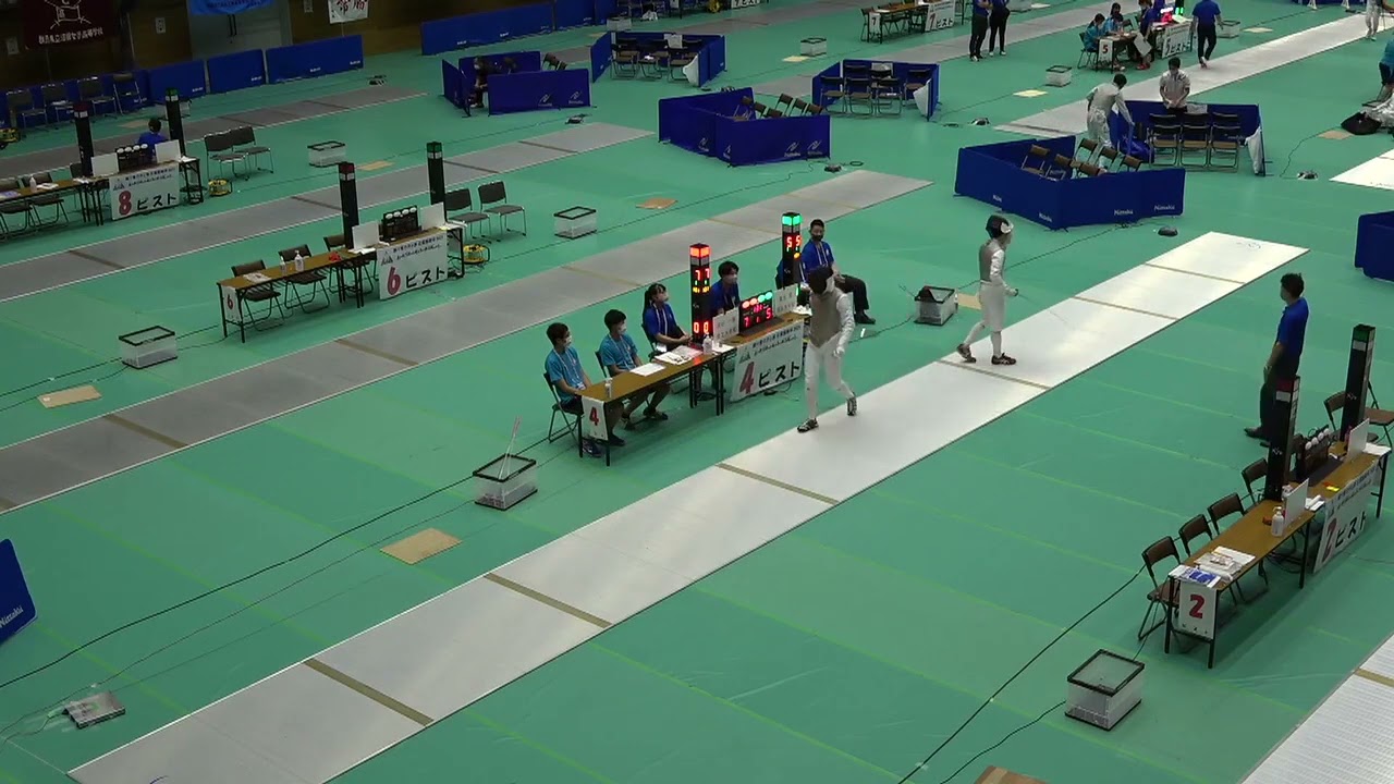 2021年IH フェンシング 男子 フルーレ 予選トーナメント2回戦 河村一摩 愛工大名電(愛知) vs 菊元雪 龍谷大平安(京都)