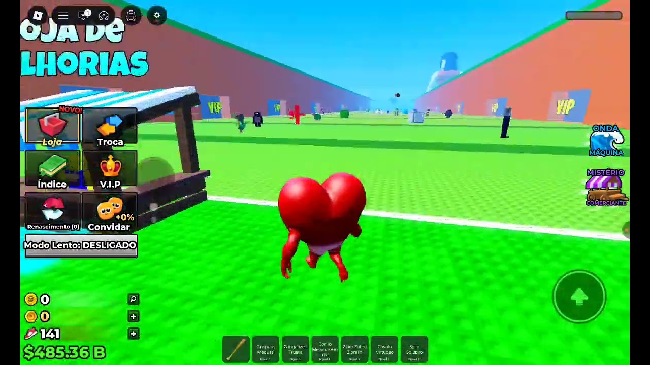 Eu jogando fuja do tsunami de Brainrot - Roblox 