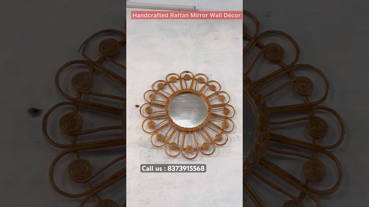 Rattan Mirror Wall Décor Available  