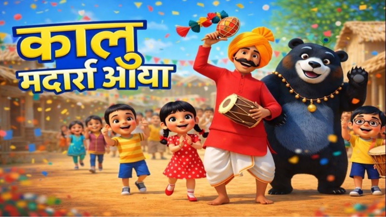 कालू मदारी आया 🤹‍♂️🐻 | Hindi Kids Rhyme | Animated Cartoon Song l Nursery Rhymes World