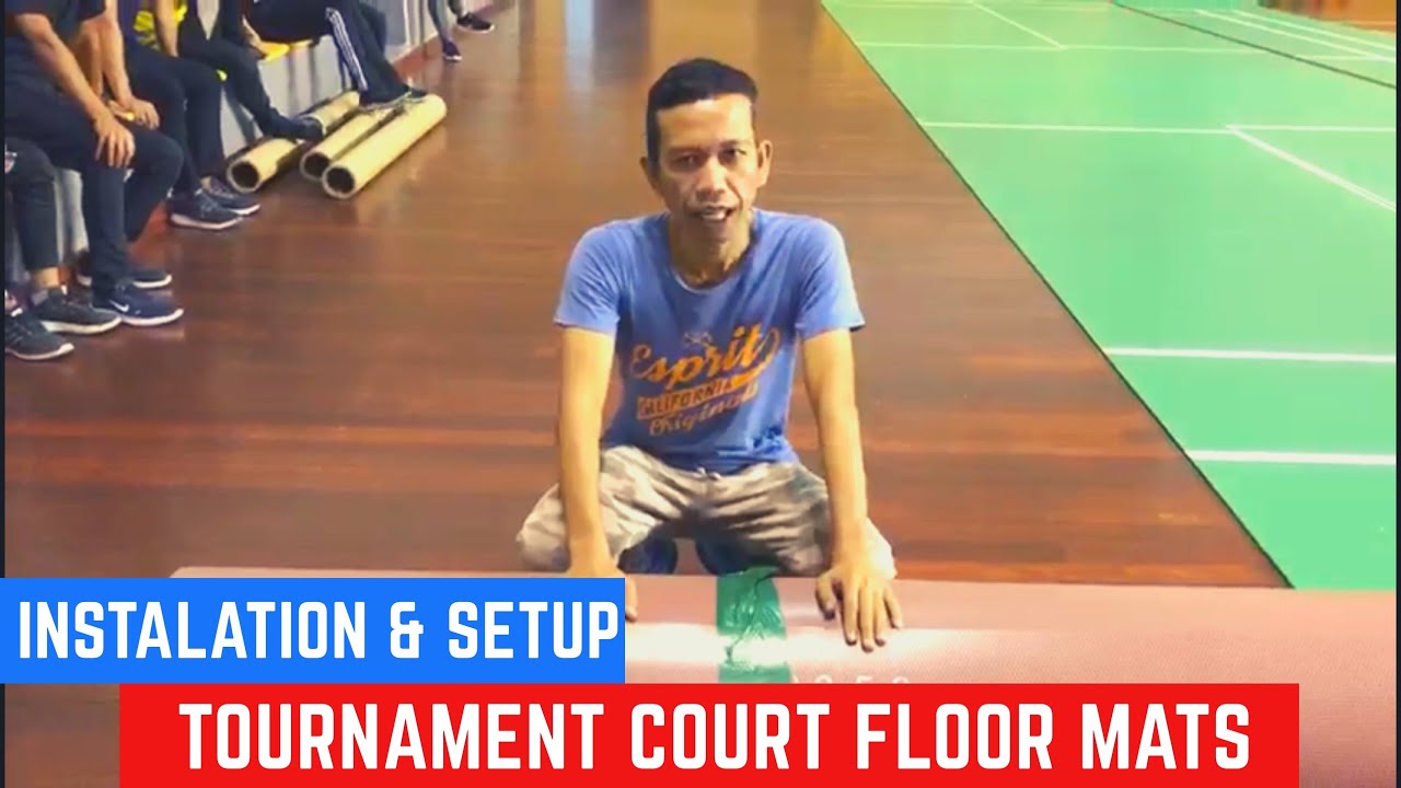 Badminton tournament Court Floor Mats setup
