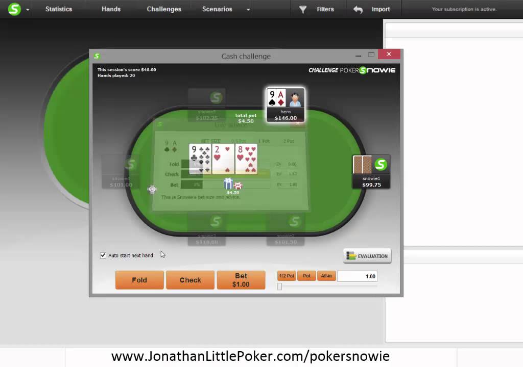 Jonathan Little demonstrates PokerSnowie