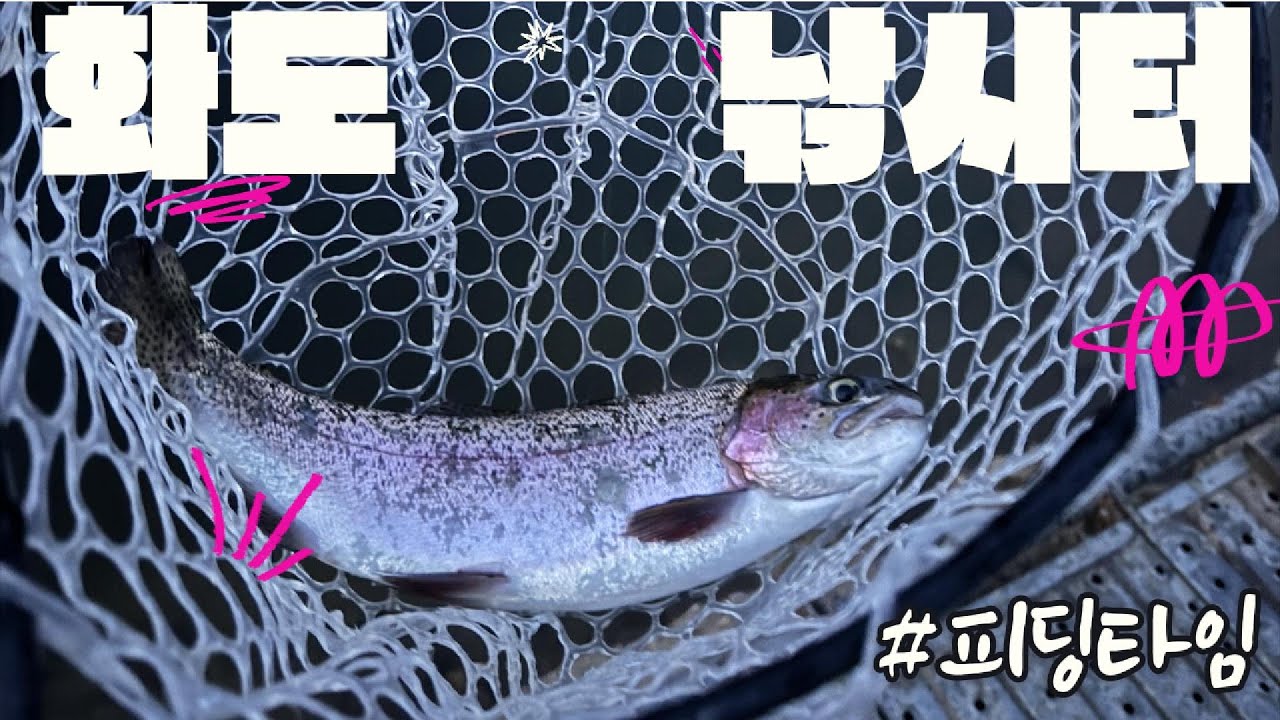 화도낚시터 송어 피딩타임! 입어료 2만원 혜자터!! 식당도 꿀맛!