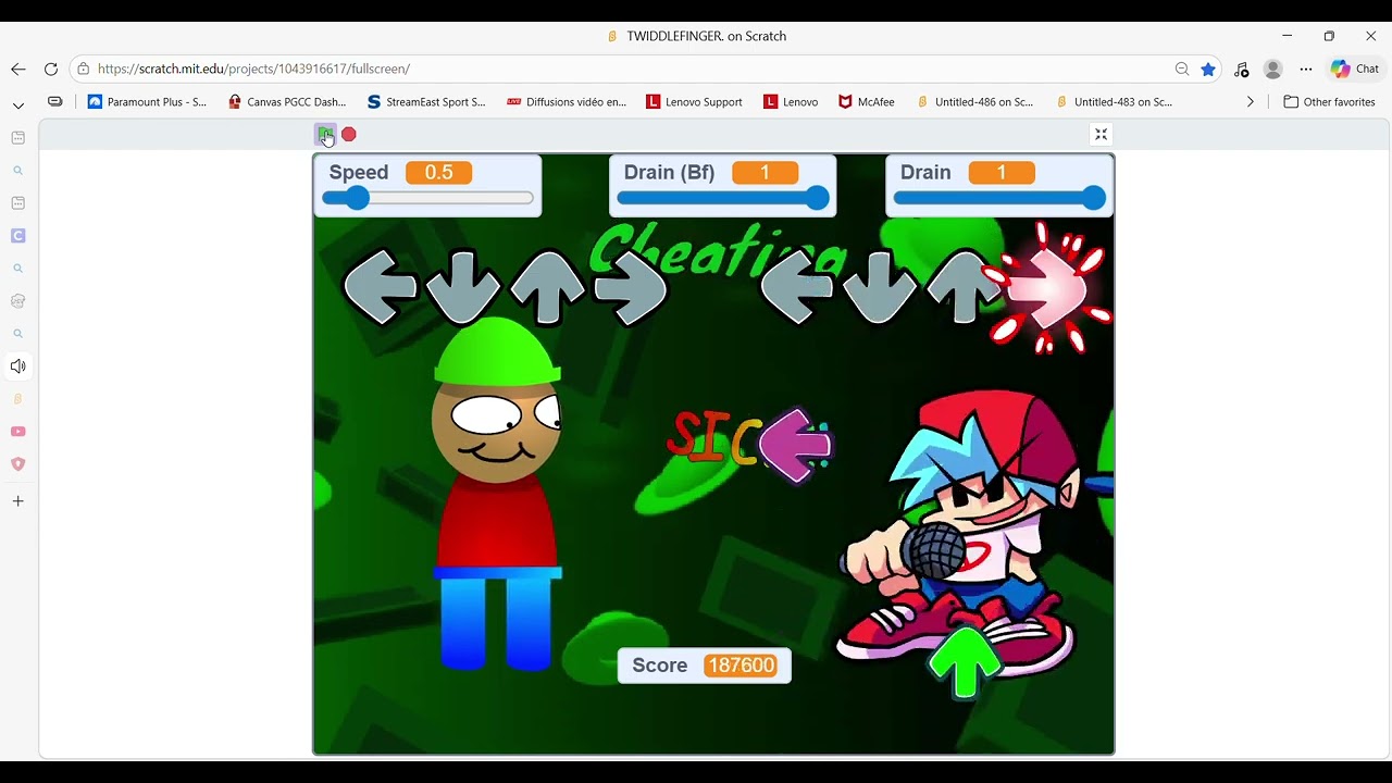 Cheating FNF I made on scratch