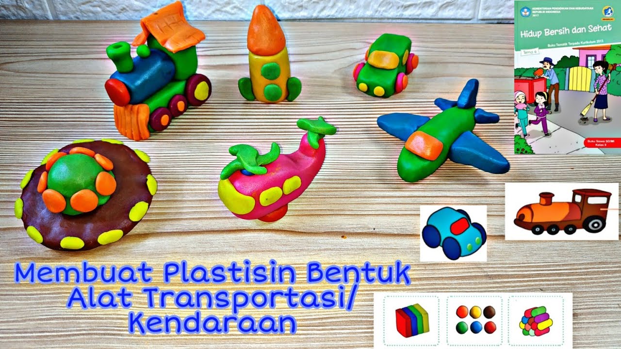 Cara Membuat Bentuk Kendaraan dari Plastisin | Karya 3 Dimensi Tugas Kelas 2 Tema 4