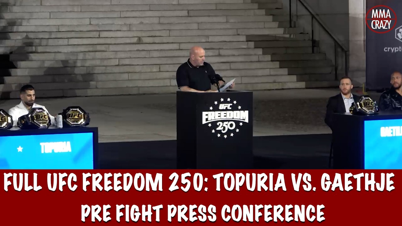 Full UFC Freedom 250 Press Conference: Ilia Topuria vs. Justin Gaethje