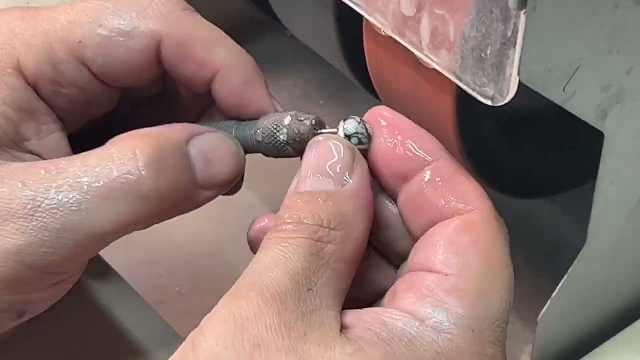 Crafting a Pinolith Stone Bead by hand in the Rock Garage!