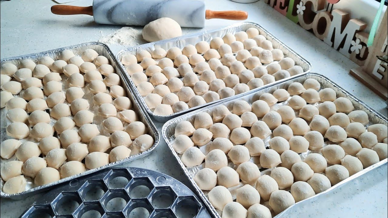 Wie macht man schnell viele PELMENI russische FLEISCHTASCHEN Rezept 🍴ПЕЛЬМЕНИ очень быстро зделать