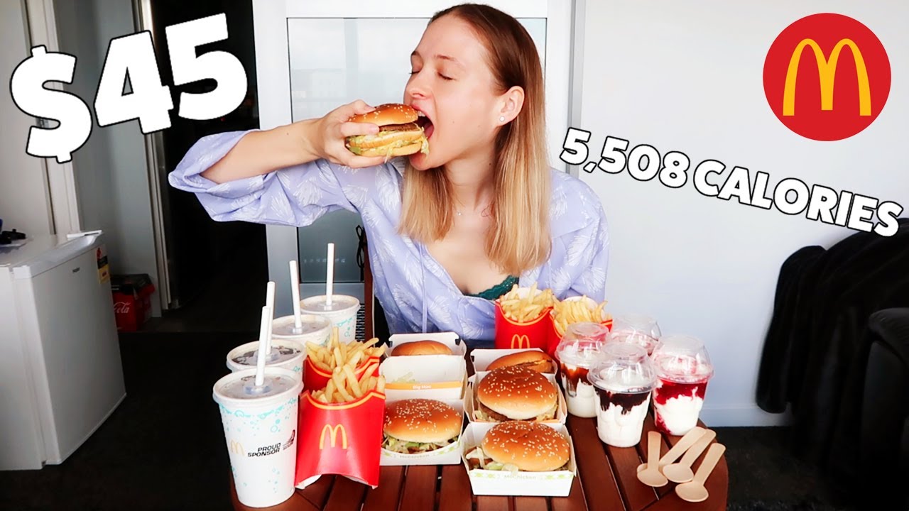 Girl Eats $45 McDonald's Mega Share Box
