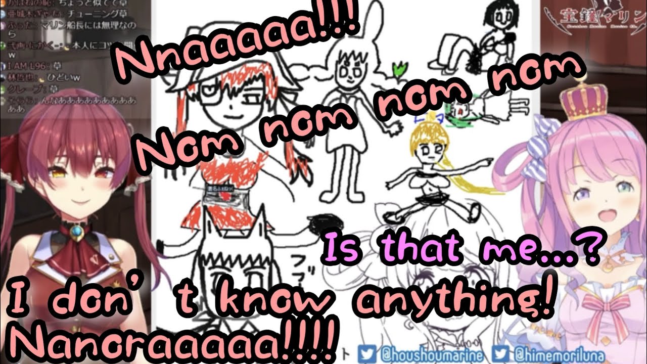 【ENG SUB】Marine imitates  Luna’s “nom nom sound” and “nanora