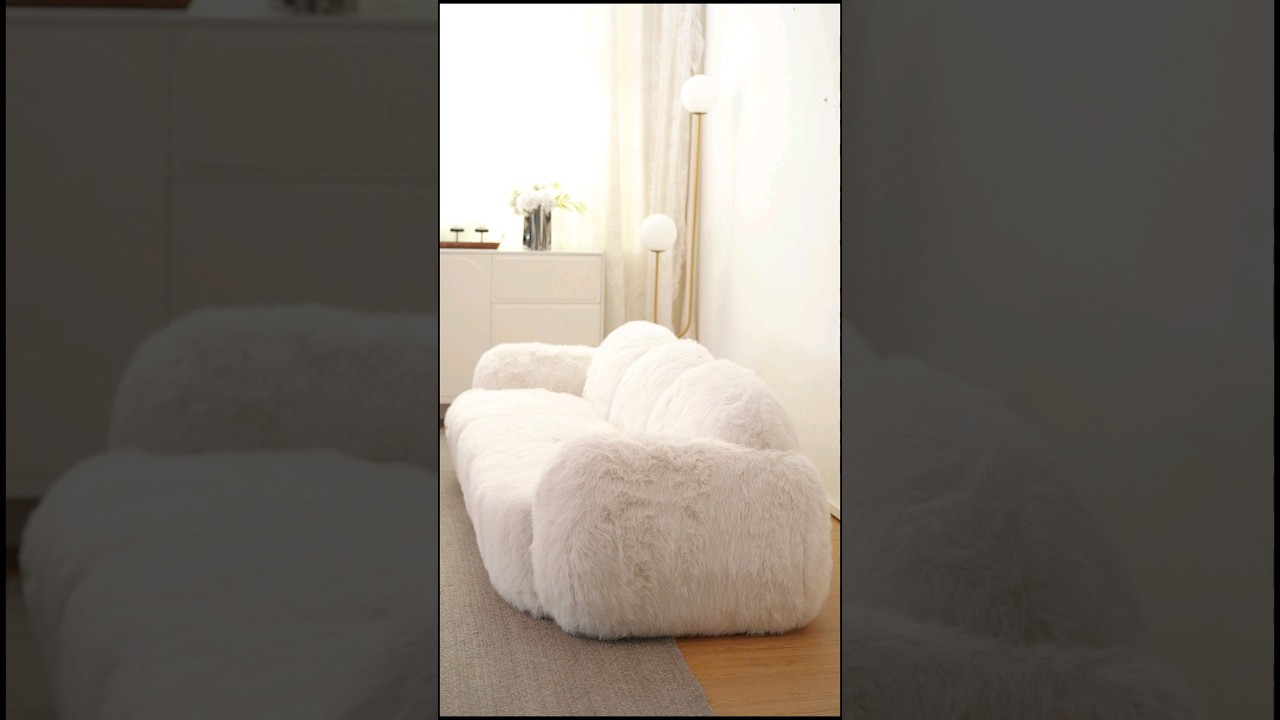 Irresistible White Plush Sofa #minimalistfurniture #sofa #minimalist #furniture #interiordesign