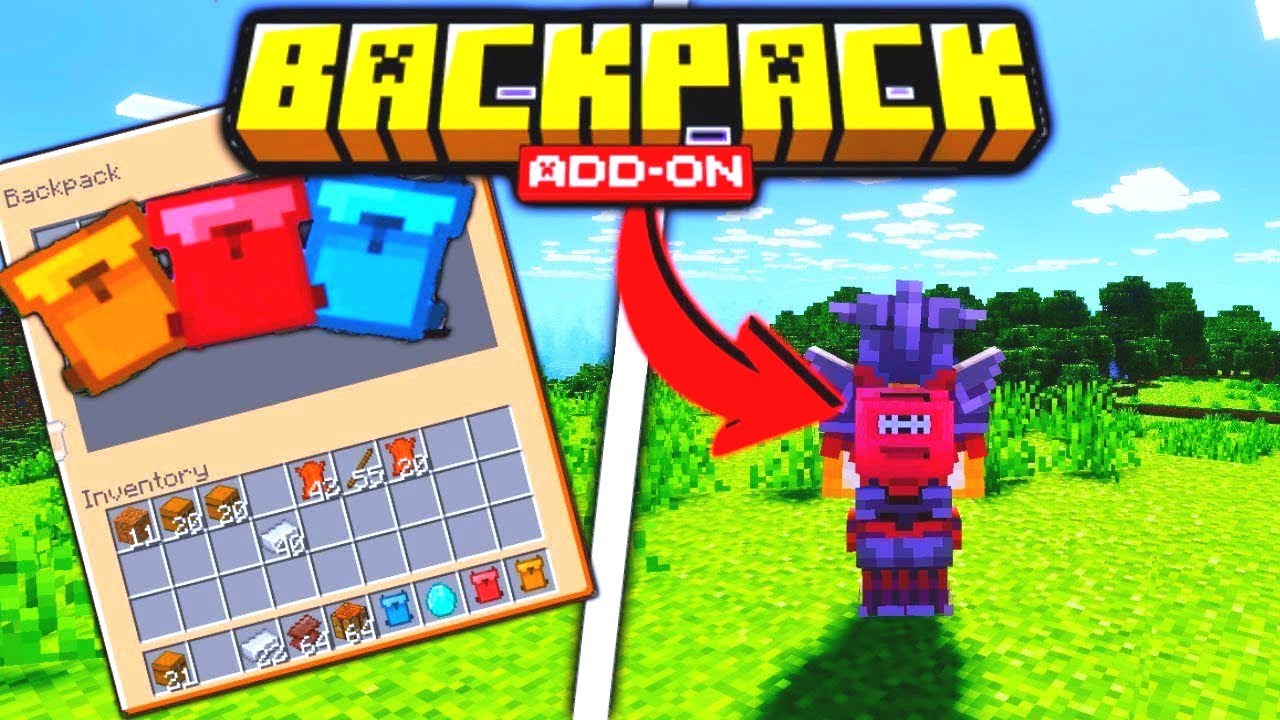 ✅BACKPACK PLUS ADDON para MINECRAFT BEDROCK 1.21 | Best Addon For Minecraft PE 1.21.132✅