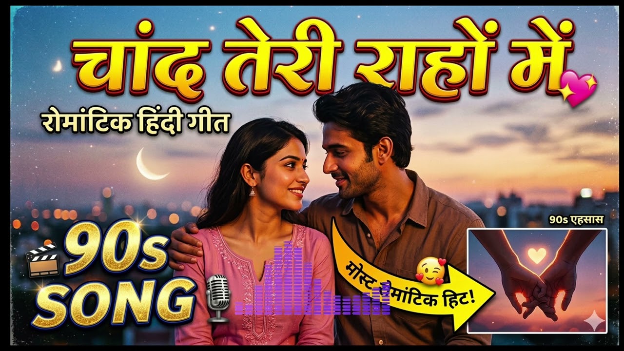दिल छू लेने वाला 90s रोमांटिक गाना 💔 | चाँद तेरी राहों में | Lata Mangeshkar Voice Style#song #90s 