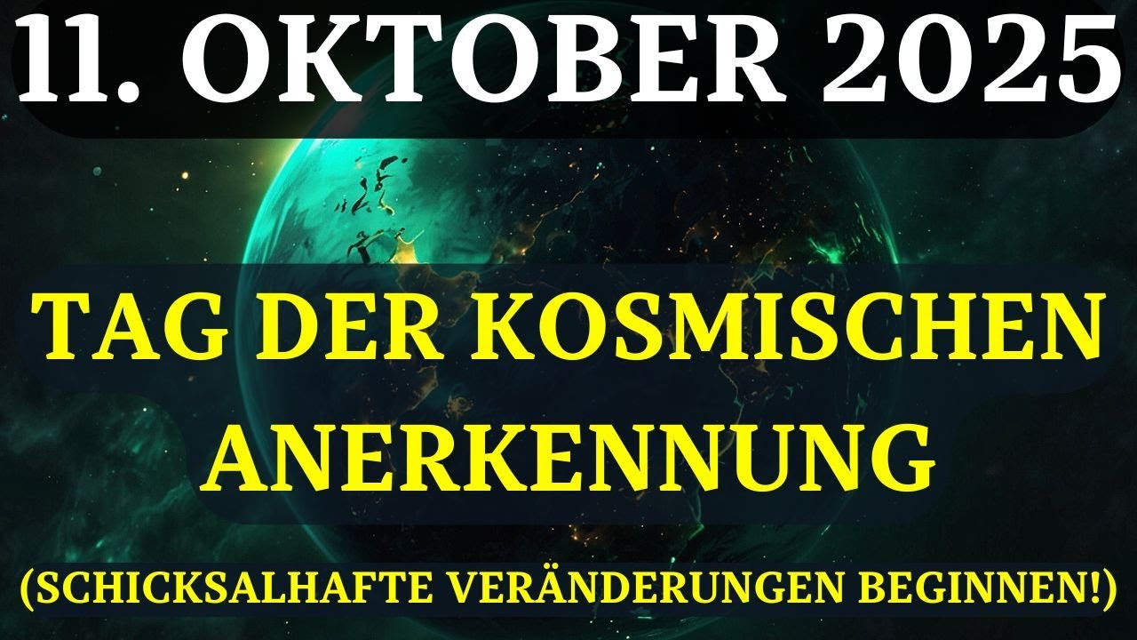 11. OKTOBER &ndash; DER GROSSE TAG DER KOSMISCHEN ANERKENNUNG! Das Universum sagt: DU HAST ES GESCHAFFT!