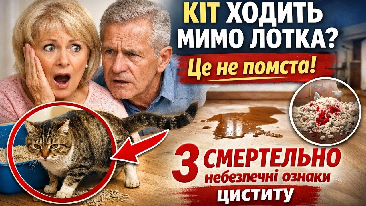 КІТ ХОДИТЬ МИМО ЛОТКА? 🙀 Це не помста! 3 СМЕРТЕЛЬНО небезпечні ознаки циститу