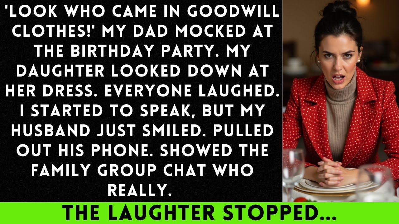 My Father Laughed At My Daughter's Thrift Store Dress At Her Cousin's Party. Then My Husband...